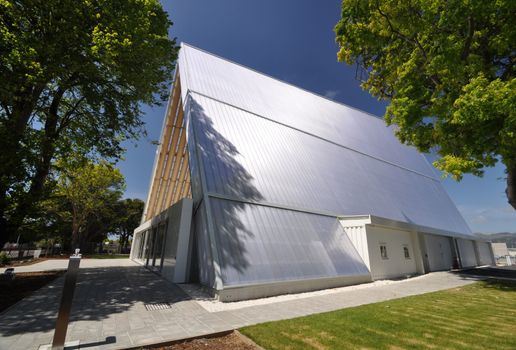 The Cardboard Cathedral in Christchurch, New Zealand was constructed as a transitional place of worship following the aftermath of the major 2011 earthquake which caused so much damage to the original cathedral. 