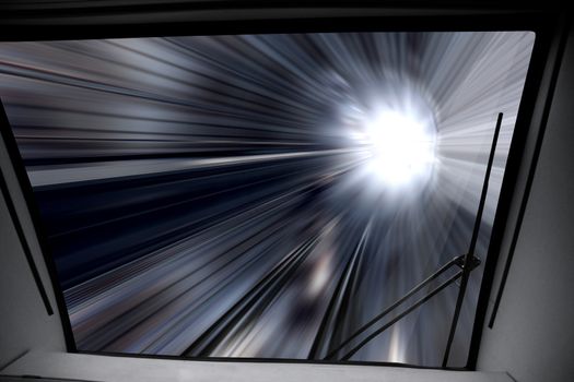 background of the high-speed train with motion blur outdoor