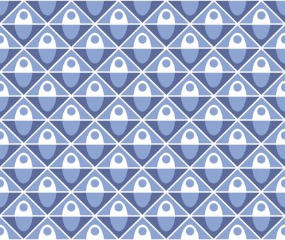 blue serenity Cubist abstract geometric background or textile pattern
