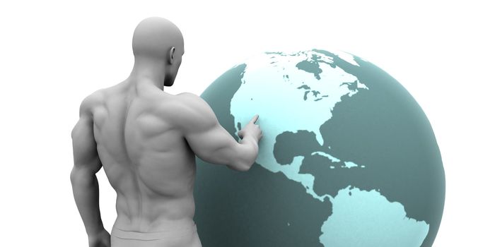 Business Expansion into North America Continent Concept
