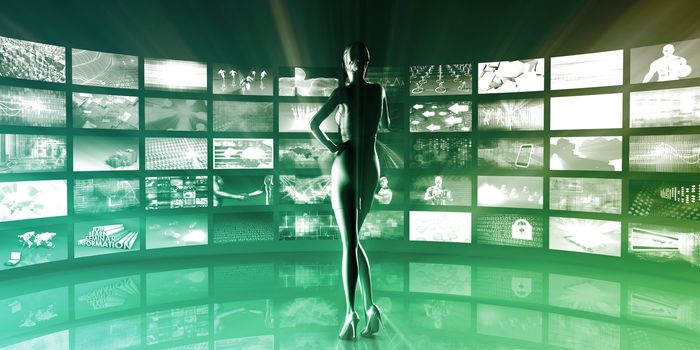 Multimedia Entertainment with Futuristic Video Gallery Art