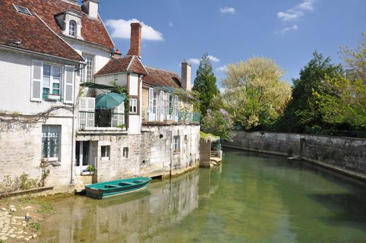 Tonnerre in Burgundy France sits on the River Armancon, famed for its Tonnerre Fosse Dionne wash house