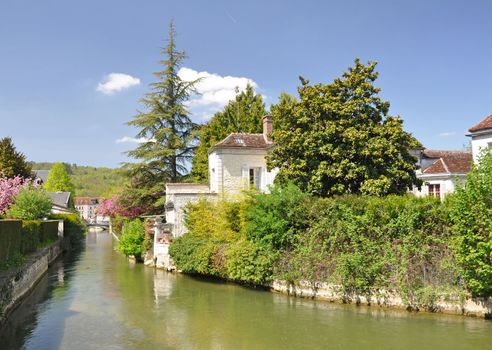 Tonnerre in the Morvan, Burgundy, France sits on the River Armancon. Famed for theTonnerre Fosse Dionne wash house