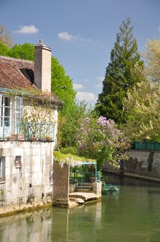 Tonnerre in Burgundy France sits on the River Armancon, famed for its Tonnerre Fosse Dionne wash house