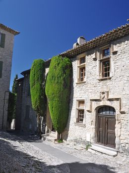 The Square in Rue de l'Eglise at the ( Haute-Ville)  medieval city at Vaison La Romain,Provence, France.