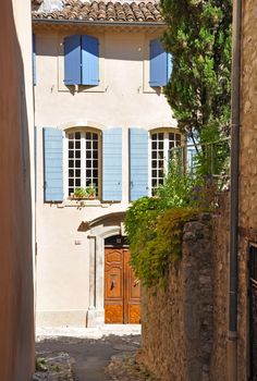 A lane in the old medieval village of Vaison-la-Romaine, in Provence, France. (taken in the Haute Ville)