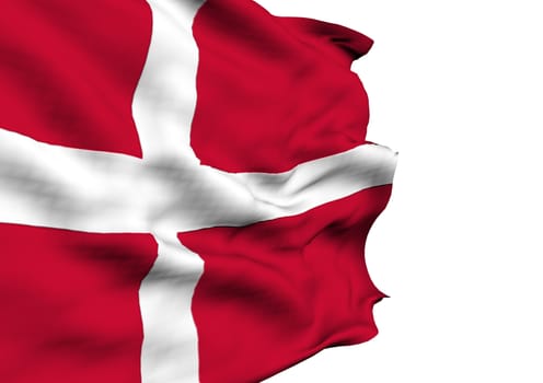 Image of a waving flag of Denmark