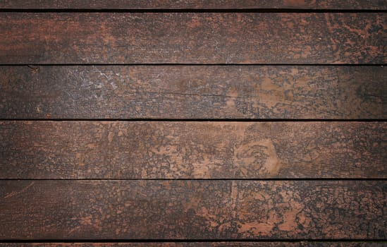 Old vintage rustic aged antique wooden sepia panel with horizontal gaps, planks and chinks