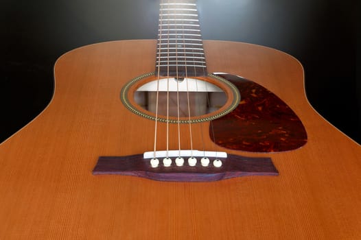 Steel Strings Acoustic Guitar Perspective Closeup