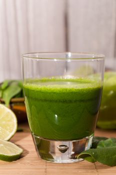 Green detox juice with fruits and vegetables