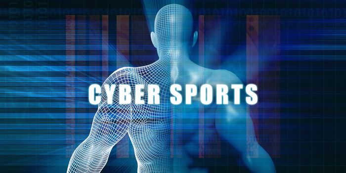 Cyber sports as a Futuristic Concept Abstract Background