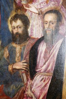 Jacopo Tintoretto: Saint Paul and Saint Andrew exhibited at the Great Masters Renaissance in Croatia, opened December 12, 2011. in Zagreb, Croatia