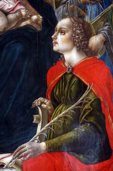 Bartolomeo Vivarini: Saint Catherine of Alexandria, exhibited at the Great Masters Renaissance in Croatia, opened December 12, 2011. in Zagreb, Croatia