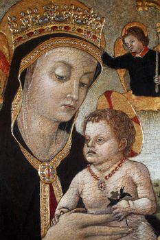 Vittore Crivelli: Madonna with Child, exhibited at the Great Masters Renaissance in Croatia, opened December 12, 2011. in Zagreb, Croatia