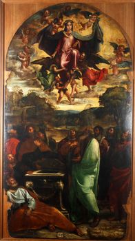 Lorenzo Luzzo: Assumption of the blessed Virgin Mary, exhibited at the Great Masters Renaissance in Croatia, opened December 12, 2011. in Zagreb, Croatia