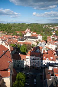 Bird eye view of Vilnius city