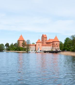 TLithuania tourism attraction - castle on a lake