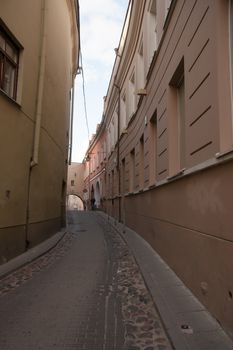 Romantic travel on Vilnius city streets