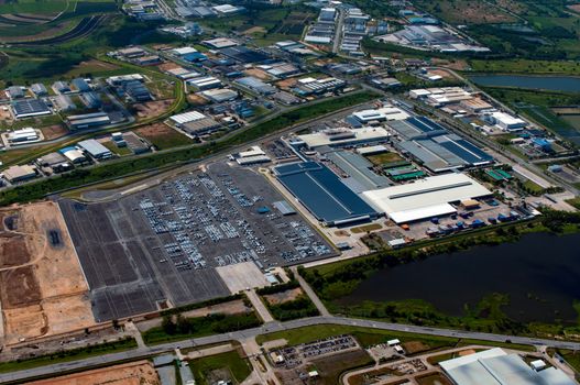 Industrial estate, aerial photography
