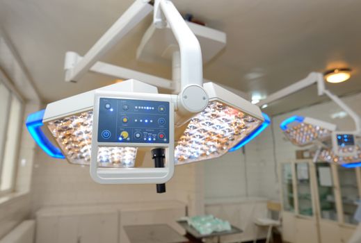Display of surgical lamps in operation room