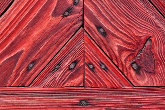 Red boards, a wooden background or texture