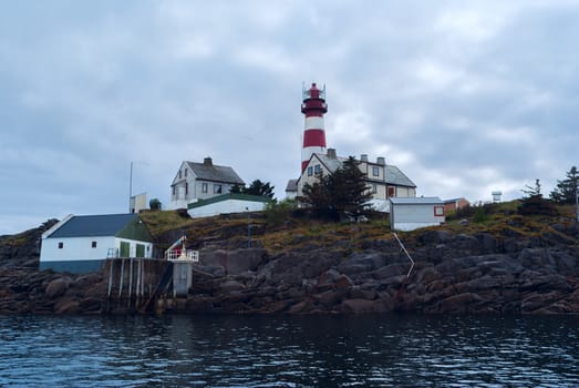 The lighthouse on the norwagian island Skrova