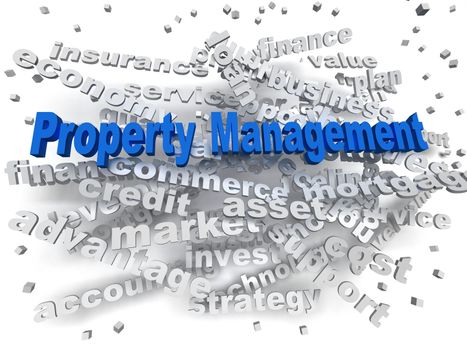3d image Property Management word cloud concept