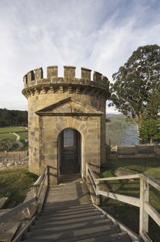 Castle Lookout Over the Boats on the Water, Port Arthur, Tasmania, Australia