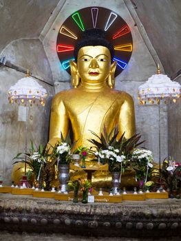 Buddha images at the Shite-thaung Temple in Mrauk-U, Rakhine State, Myanmar