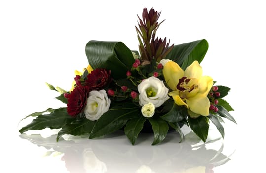 flower arrangement isolated on white background
