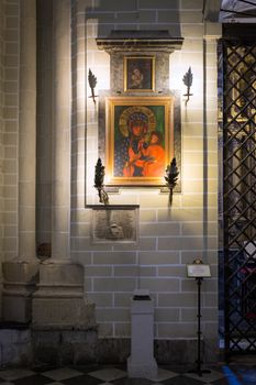 TOLEDO, SPAIN - MAY 19, 2014: Historic painting in Cathedral Primada Santa Maria de Toledo