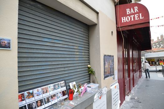 FRANCE, Paris: Le Carillon, the popular Paris located on rue Bichat, bar where 15 people were killed during terror attacks in November, reopens its doors again on January 13, 2016, two months after the attacks. Gunmen and suicide bombers went on a killing spree in Paris on November 13, attacking the concert hall Bataclan as well as bars, restaurants and the Stade de France. Islamic State jihadists operating out of Iraq and Syria released a statement claiming responsibility for the coordinated attacks that killed 130 and injured over 350.
