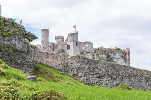 The old castle ruins in Ogrodzieniec, Poland.