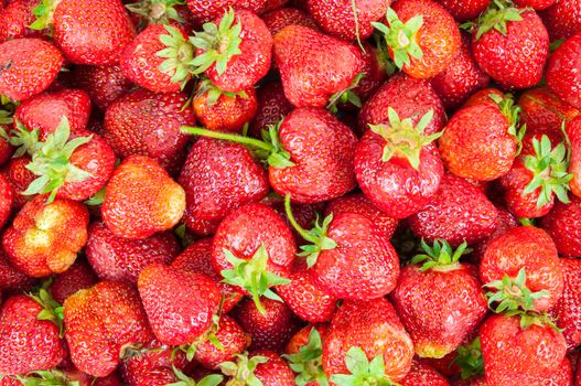 Background made of fresh ripe sweet strawberries