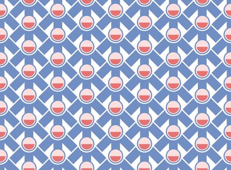 abstract background or textile Illustrated crowd of people styled blue pattern