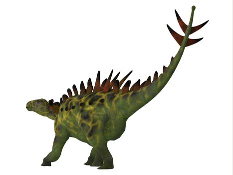 Huayangosaurus was an armored herbivorous dinosaur that lived in the Jurassic Period of China.