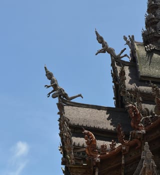 Thai Carving Wooden Roof 
