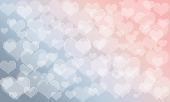 Heart Light bokeh Pastel background