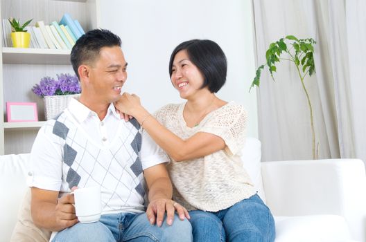indoor portrait of asian couple
