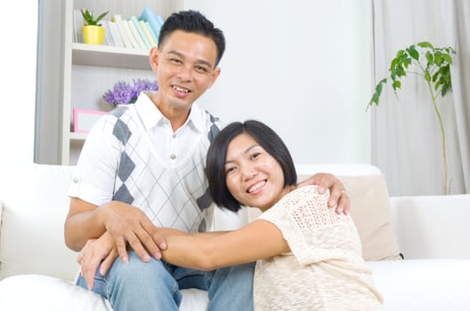 indoor portrait of asian couple