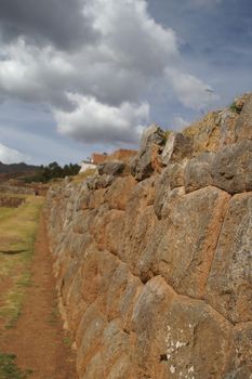 Inca ruins - peruvian cultural heritage in Ands, Chinchero, Peru