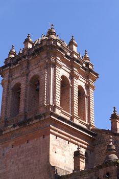Old spanish cathedral in Peru - tourist attraction in South America