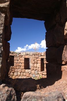 Inca indean ruins - cultural heritage of South America - tourism attraction