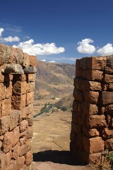 Inca indean ruins - cultural heritage of South America - tourism attraction