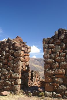 Inca indean ruins - cultural heritage of South America - tourism attraction