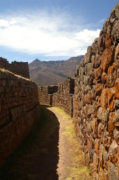 Inca indean ruins - cultural heritage of South America - tourism attraction
