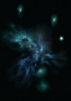 Star field in space a nebulae and a gas congestion. "Elements of this image furnished by NASA".