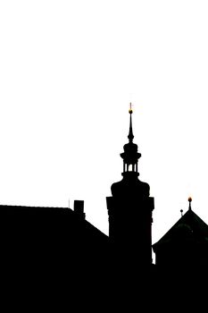 silhouette of prague church - vacation in the heart of east europe