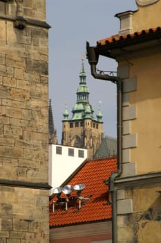 prague old city towers and churches - vacation in the heart of east europe