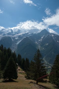 Travel in summer Alps during france nature tourism vacation